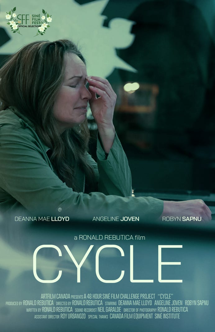 Film Poster, "Cycle", Sine Film Festival, Deanna Mae Lloyd